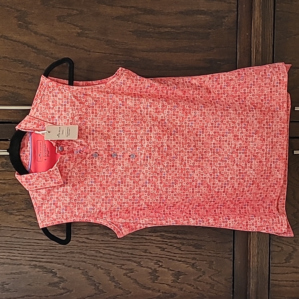 Peter Millar sleeveless banded button polo